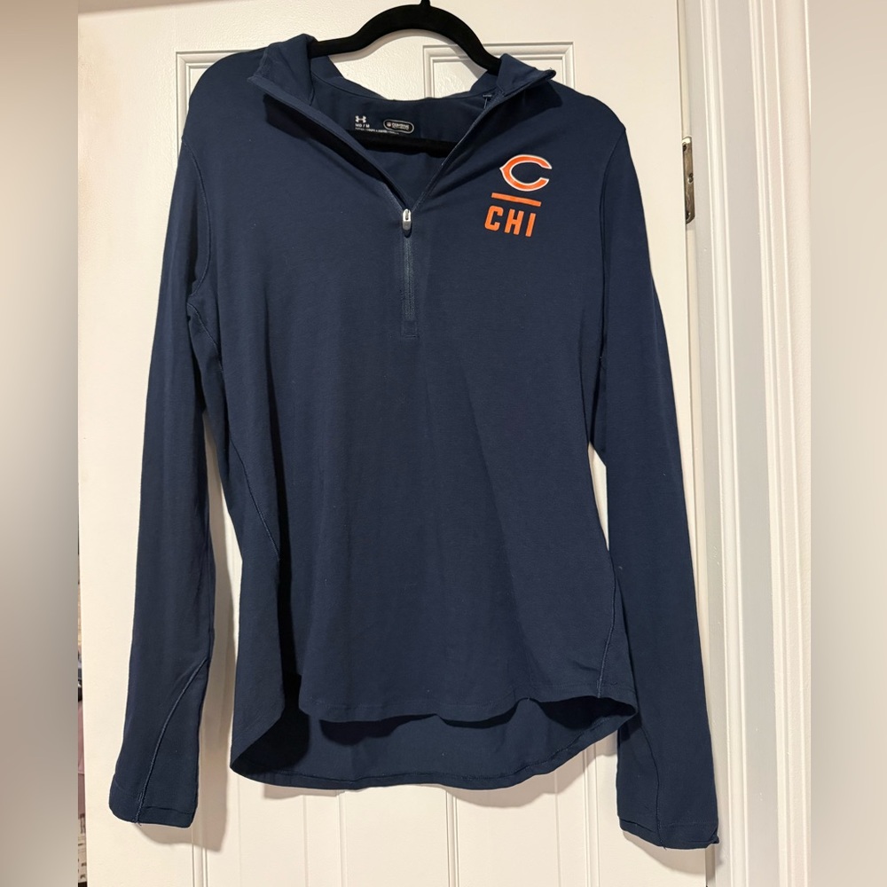 Under Armour Chicago Bears 1/4 Zip Pullover Navy Women’s Medium NWT